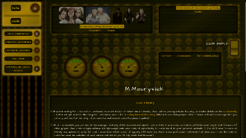 a screenshot of the top part of the Steampunk Pirate website skin
